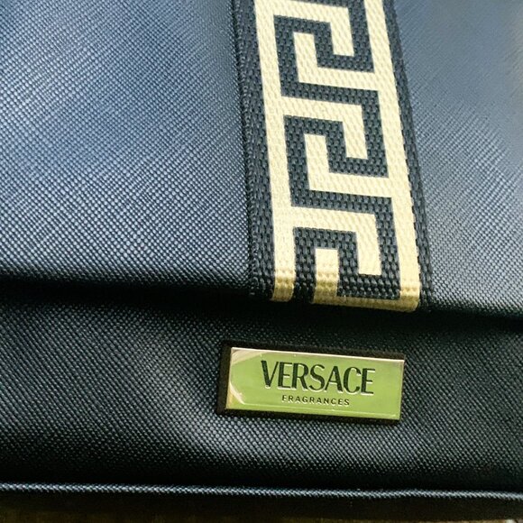VERSACE Crossbody Perfume Cosmetic Clutch Bag Limited Edition NEW Black Gold - Picture 13 of 16